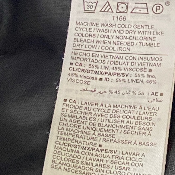 Old Navy High Waist Shorts Black Linen Blend Stretch Waist Drawstring Size M - Picture 4 of 12